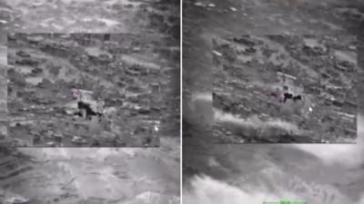 Watch: Army shares footage of strike on LeT suicide bomber training camp in Kotli, PoK | India News