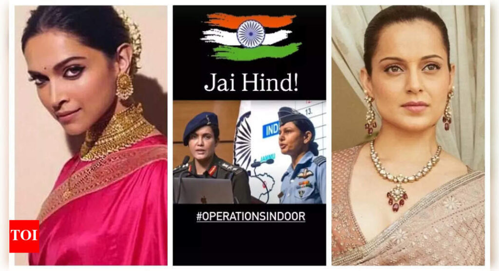 Operation Sindoor: Deepika Padukone and Kangana Ranaut applaud Indian women officers leading military briefing |