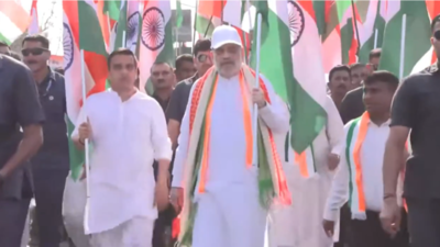 Watch: Amit Shah leads ‘Tiranga Yatra’ in Ahmedabad to honour Armed Forces, mark Operation Sindoor success | India News