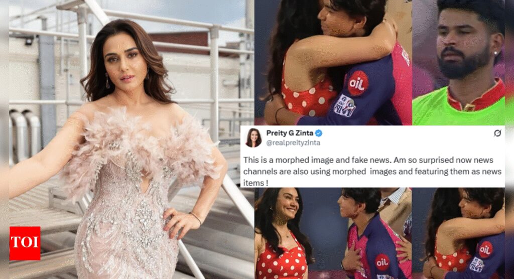 ‘This is fake’: Preity Zinta lashes out over edited image with young Rajasthan Royals star | Cricket News
