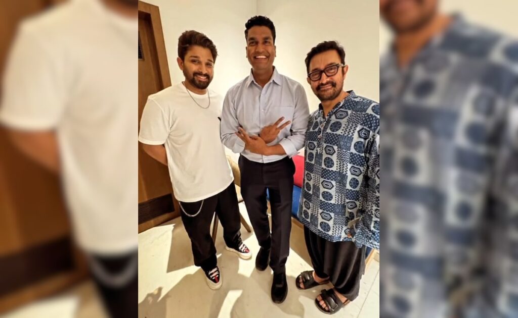 Allu Arjun Meets Aamir Khan At His Mumbai Home. Fans Expect A Mega Collaboration