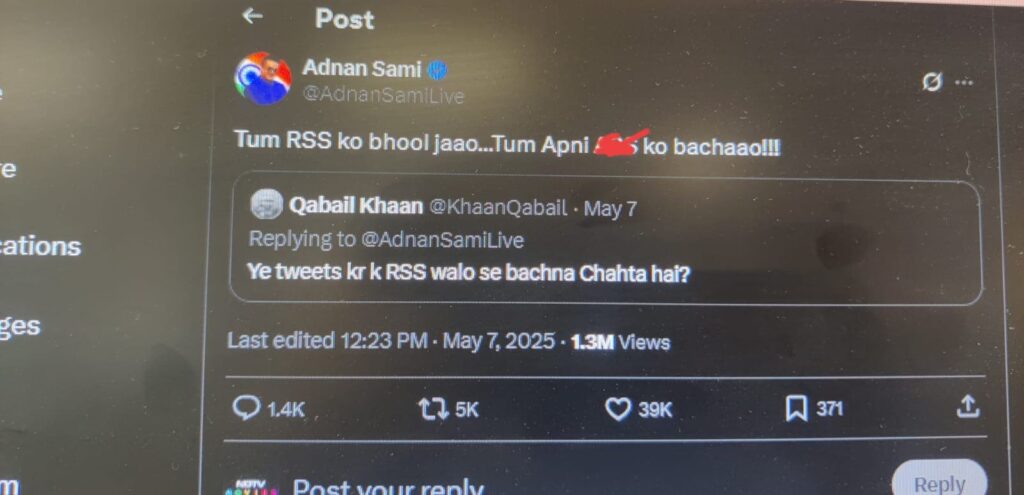 Adnan Sami Claps Back At Trolls Over Operation Sindoor Posts: “Tum Apni…”