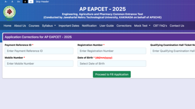 AP EAMCET 2025: Correction window opens, Check direct link to modify applications