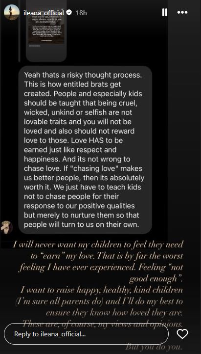 I Will Never Want My Children To Feel They Need To Earn My Love