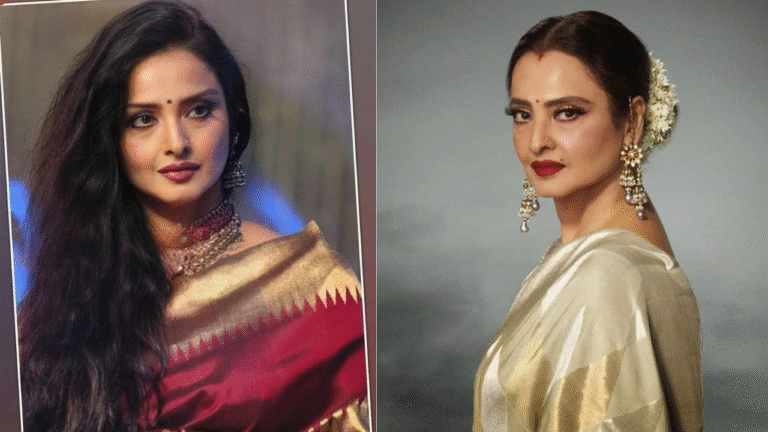 10 times Rekha wowed us in her kanjivaram sarees