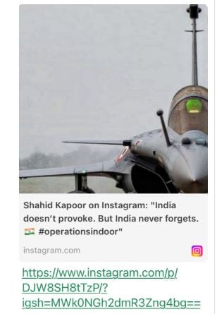 Shahid Kapoor Writes, “India Never Provokes”, Later Edits And Turns Off Comments On His Post