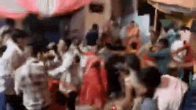 Watch: Chairs fly as wedding guests brawl over cooler in Jhansi — video goes viral | India News
