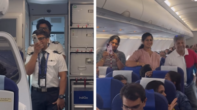 Watch: IndiGo pilot shares heartwarming moment of colleague’s first flight with his parents onboard | India News