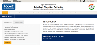 JoSAA counselling 2025 registration starts tomorrow: Check steps to apply here