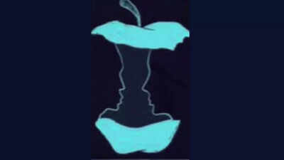 Optical illusion personality test: Apple or human faces? What you see first reveals if you are logical or intuitive |