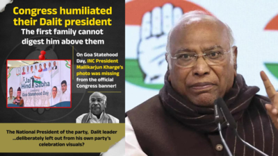 BJP targets Congress as Kharge’s photo left out of Goa Statehood Day poster | India News