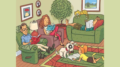 Optical Illusion: Spot the word BOOK in this family scene |