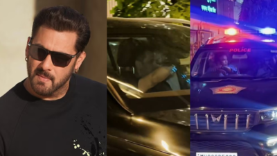 Salman Khan steps out with high security; Fans are impressed by his ‘grand entry’ | Hindi Movie News