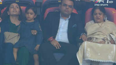 Jay Shah in the stands with family during high-voltage IPL 2025 final | Cricket News
