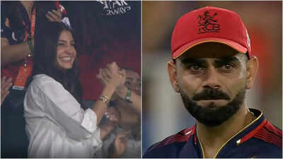 Anushka Sharma jumps in joy as Virat Kohli sheds happy tears after RCB defeats Punjab Kings to lift their maiden IPL trophy in 18 years | Hindi Movie News
