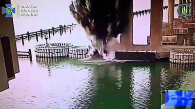 Ukraine says it struck Crimea bridge