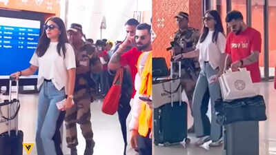 Virat Kohli returns to Mumbai with Anushka Sharma after lifting the IPL 2025 Trophy for Royal Challengers Bangalore | Hindi Movie News