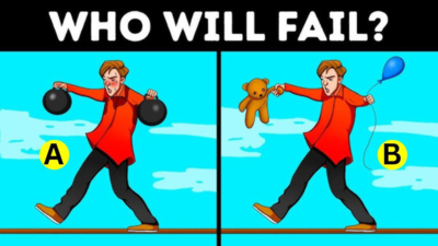 Optical Illusion: Only the smartest person can tell who will fall while walking the rope |