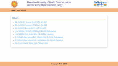 RUHS result 2025: CUET Nursing and pharmacy results on June 7; B. Sc. Nursing exams rescheduled