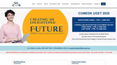 COMEDK UGET 2025 results out at comedk.org; online counselling from June 9