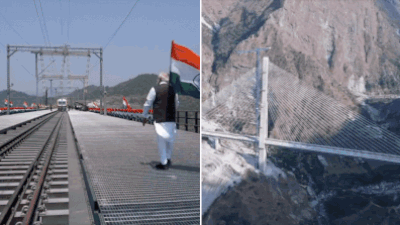 ‘Chenab & Anji Bridge are transformative projects’: PM Modi hails infra push in J&K; watch top moments from his visit | India News