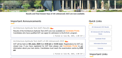JEE Advanced AAT result 2025 declared: Direct link to download scorecards here