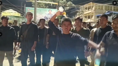 Manipur unrest: Protesters pour petrol over themselves after Meitei leader’s arrest; internet suspended in 5 Imphal districts | India News