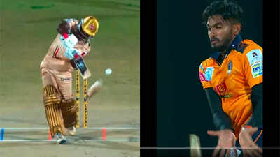 OH NO! TNPL player’s bat breaks in the middle, hits bowler on the leg; watch video | Cricket News