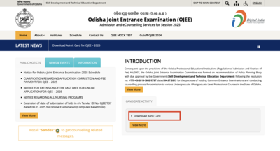 OJEE result 2025 declared at ojee.nic.in: Check direct link to download rank card here