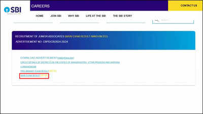 SBI clerk mains result 2025 declared at sbi.co.in; download PDF here
