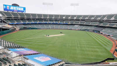 WATCH: Oakland Coliseum readies for cricket with MLC 2025; drop-in pitches installed | Cricket News