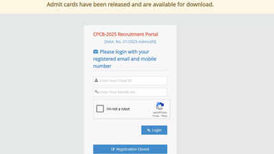CPCB admit card 2025 released at cpcb.nic.in; check direct link to download the hall ticket here