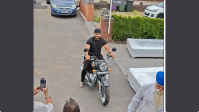 Royal Enfield in the land of royalty: Family from Punjab spends 4.5 lakh to ship furniture in England – Watch video | India News