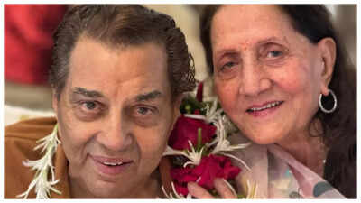 Dharmendra beams with a smile as he poses with his first wife, Prakash Kaur, in this beautiful post – Pic |