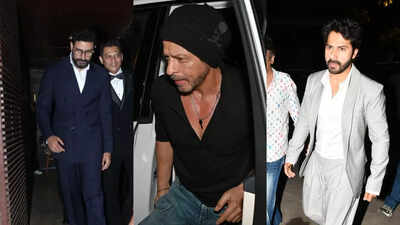 Shah Rukh Khan, Abhishek Bachchan, Varun Dhawan and Mrunal Thakur attend Prashant Sawant’s wedding reception in Mumbai | Hindi Movie News