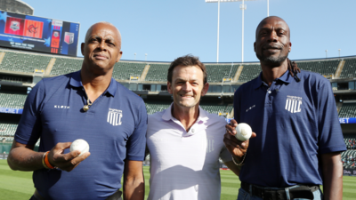 Watch: Adam Gilchrist keeps wickets to West Indies legends Courtney Walsh, Curtly Ambrose as MLC 2025 begins in style | Cricket News