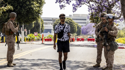 Watch: First-known civilian detention in LA amid ICE protest turns out to be army veteran; says Marines treated him ‘very fairly’