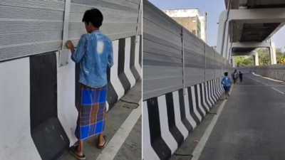 Bihar bridge and a game of nuts and bolts: Kids caught unscrewing Patna bridge – video goes viral | India News