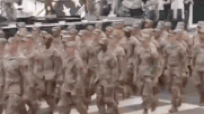 Watch- Soldiers march out of sync at Trump’s birthday parade; Netizens call it defiance