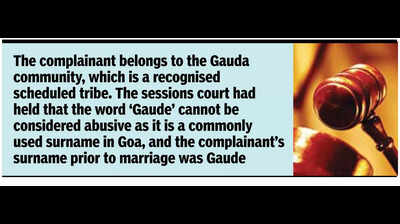 HC dismisses govt plea against discharge of 2 in casteism case | Goa News
