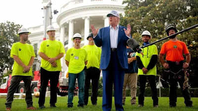 ‘Any illegal immigrants here?’ Donald Trump’s unexpected question leaves construction workers speechless at White House; watch video