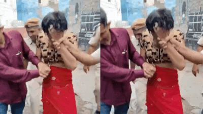 Watch: Man in Jodhpur hides from police by dressing up as woman; arrested | India News