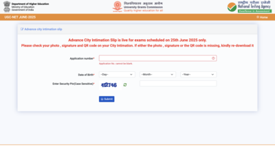 UGC NET June 2025 city intimation slip released: Check direct link and steps to download here