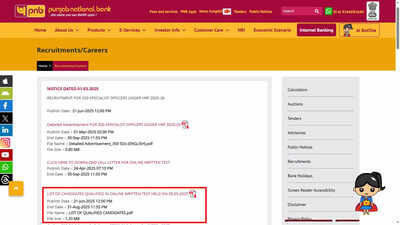 PNB SO result 2025 for written exams declared at pnbindia.in; 1836 candidates shortlisted