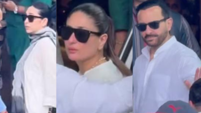 Sunjay Kapur’s prayer meet: Karisma Kapoor, Kareena Kapoor and Saif Ali Khan, along with Samaira and Kiaan, head to Delhi | Hindi Movie News