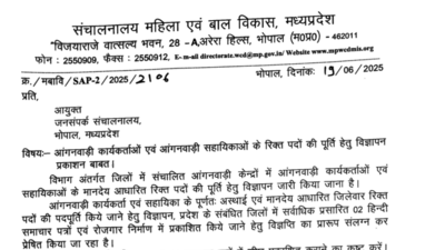 WCD MP recruitment 2025 notification released for over 17,000 Anganwadi vacancies: Check direct link to apply, eligibility and key details