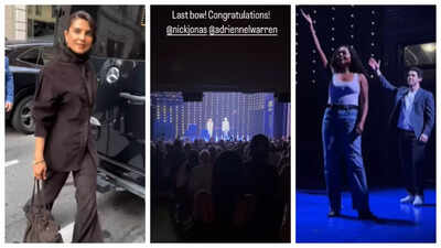 Priyanka Chopra gets emotional as she attends Nick Jonas’ closing Broadway show amidst ‘Heads of State’ film promotions – WATCH |