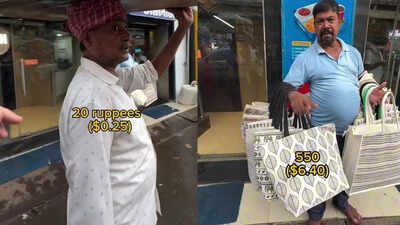 Tourist’s bargaining skills go viral: Brings down tote bag price from Rs 550 to Rs 50; netizens divided over ethics | India News