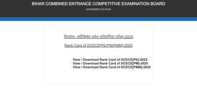 DCECE result 2025 declared: Check direct link and steps to download Bihar Polytechnic rank cards online