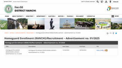Jharkhand Home Guard recruitment 2025: 1,614 posts open in Ranchi district, apply online at recruitment.jharkhand.gov.in